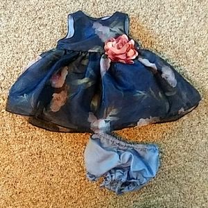 Formal Laura Ashley navy floral dress